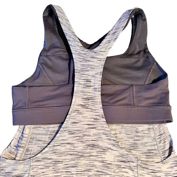 Lululemon gray marled tank with built in gray bra 6 - Picture 5 of 9